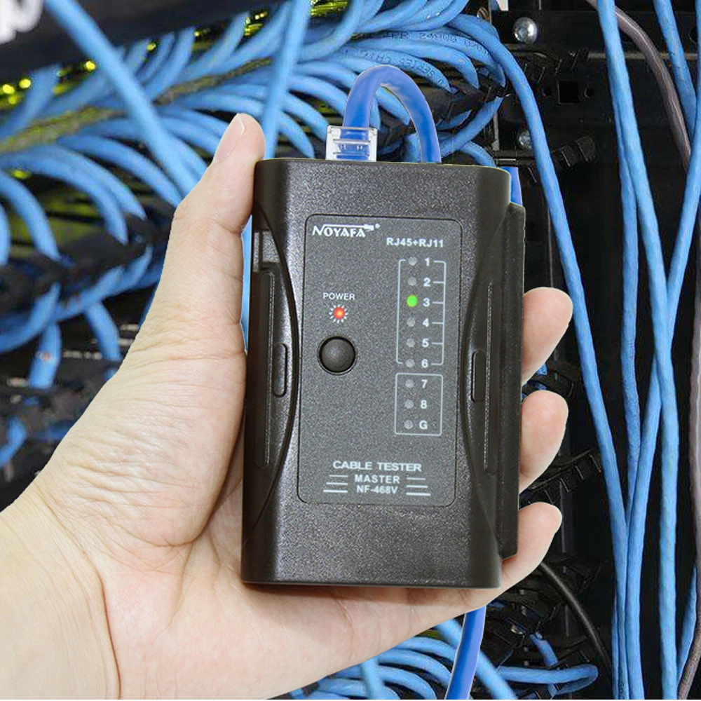 NOYAFA NF-468V/468 Network Cable Tester Continuity Test Check RJ11+RJ45 Cable Quickly Detect Multifunctional Automatically Tests