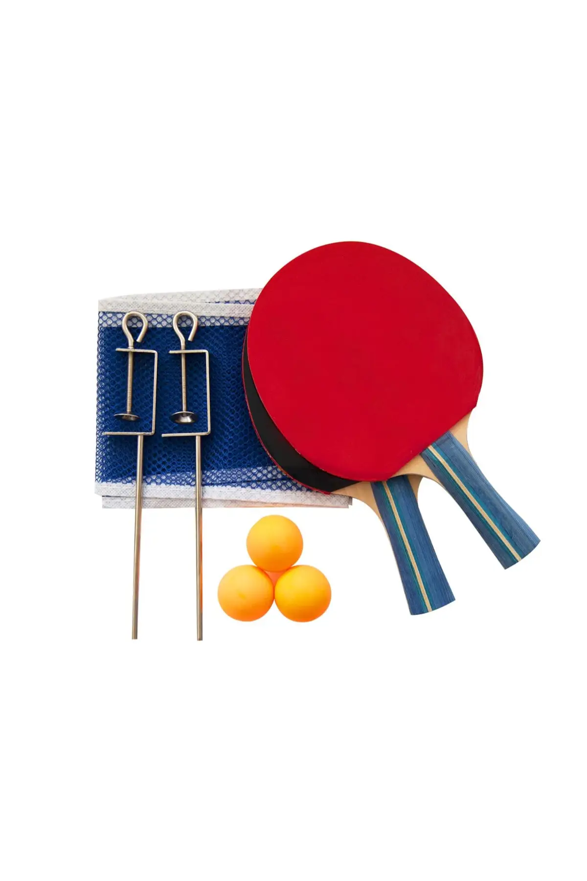 Delta Advance Table Tennis Rackets 2 Complete Set of 3 Orange Ping Pong Ball Net Iron Special Vacuum Packaging Sports Equipment