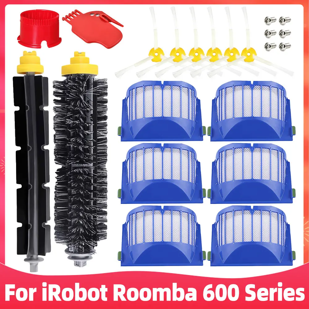 

Для iRobot Roomba 600 Series 692 690 680 660 651 650 620 618 610 620 625 671 695 564 робот-пылесос основная боковая щетка Hepa фильтр