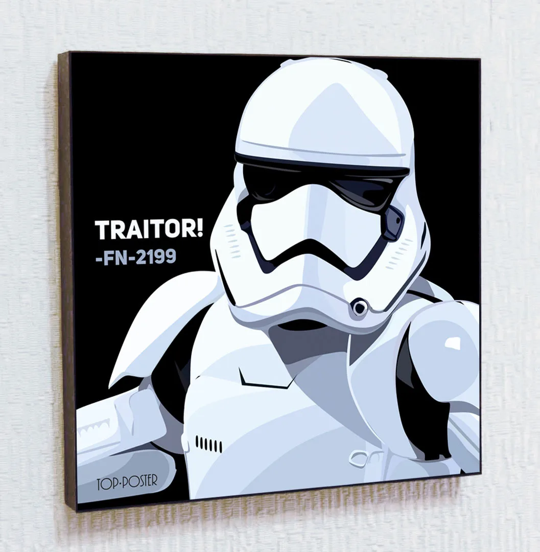 Stormtrooper FN-2199 패인팅 포토아트 벽걸이 포스터 캔버스 프레임 – 스타워즈 팬의 완벽한 선택