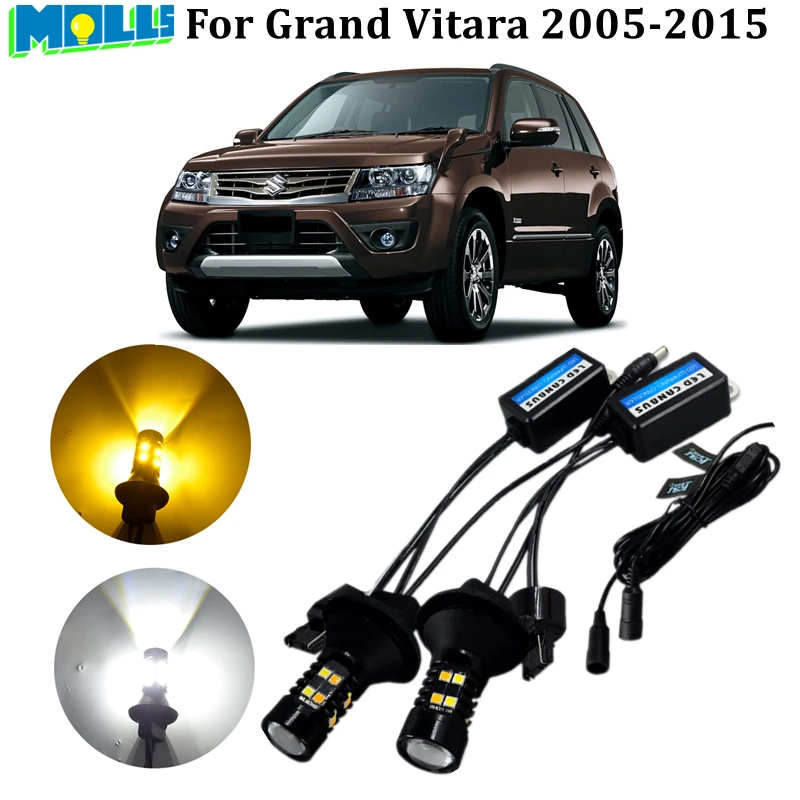 Auto Led Light Daytime Running Light Front Turn Signals Light For Suzuki Grand Vitara 2 JT TE TD 2005-2015 T20 7440 WY21W Turn