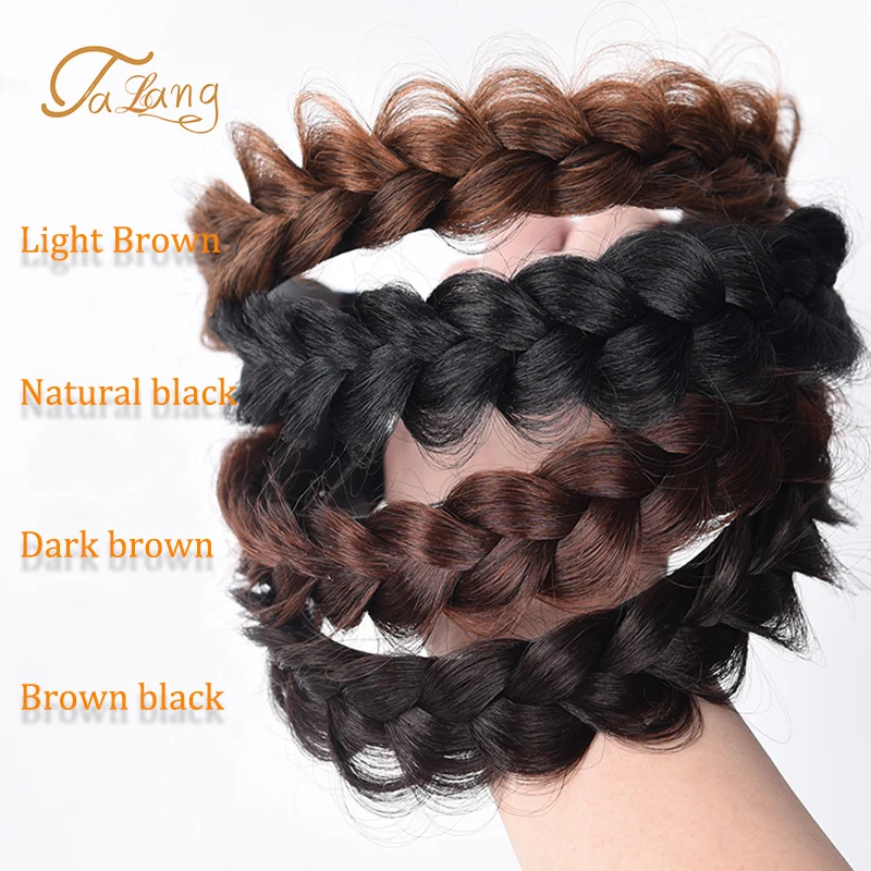 TALANG Headbands for Women Wide Fishbone Braids Hairbands Handmade Retro Head Hoop Hair Styling Headwear Accessories