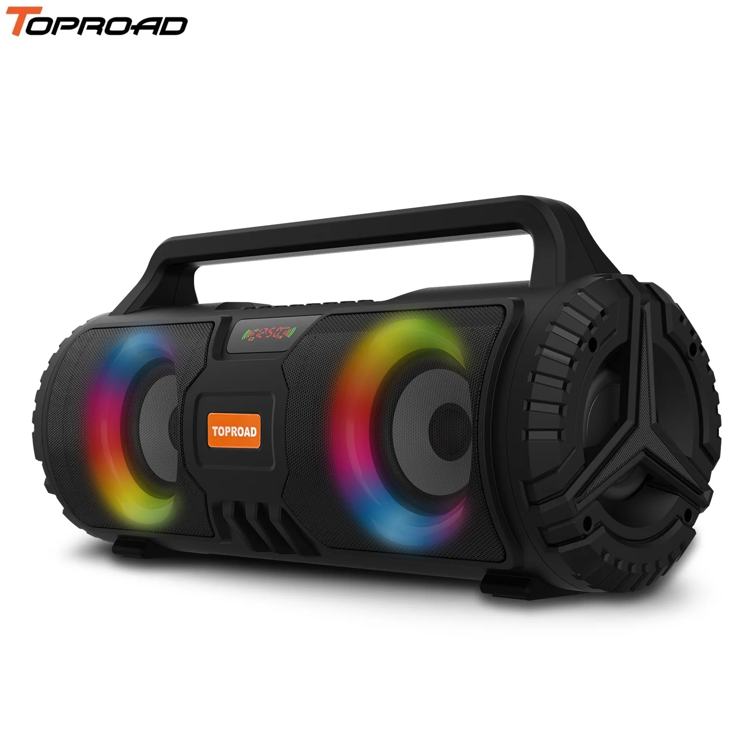 TOPROAD 20W Portable Bluetooth Speaker Wireless Stereo Bass Home Party Boombox Outdoor Big Column Support FM Radio LED Lights