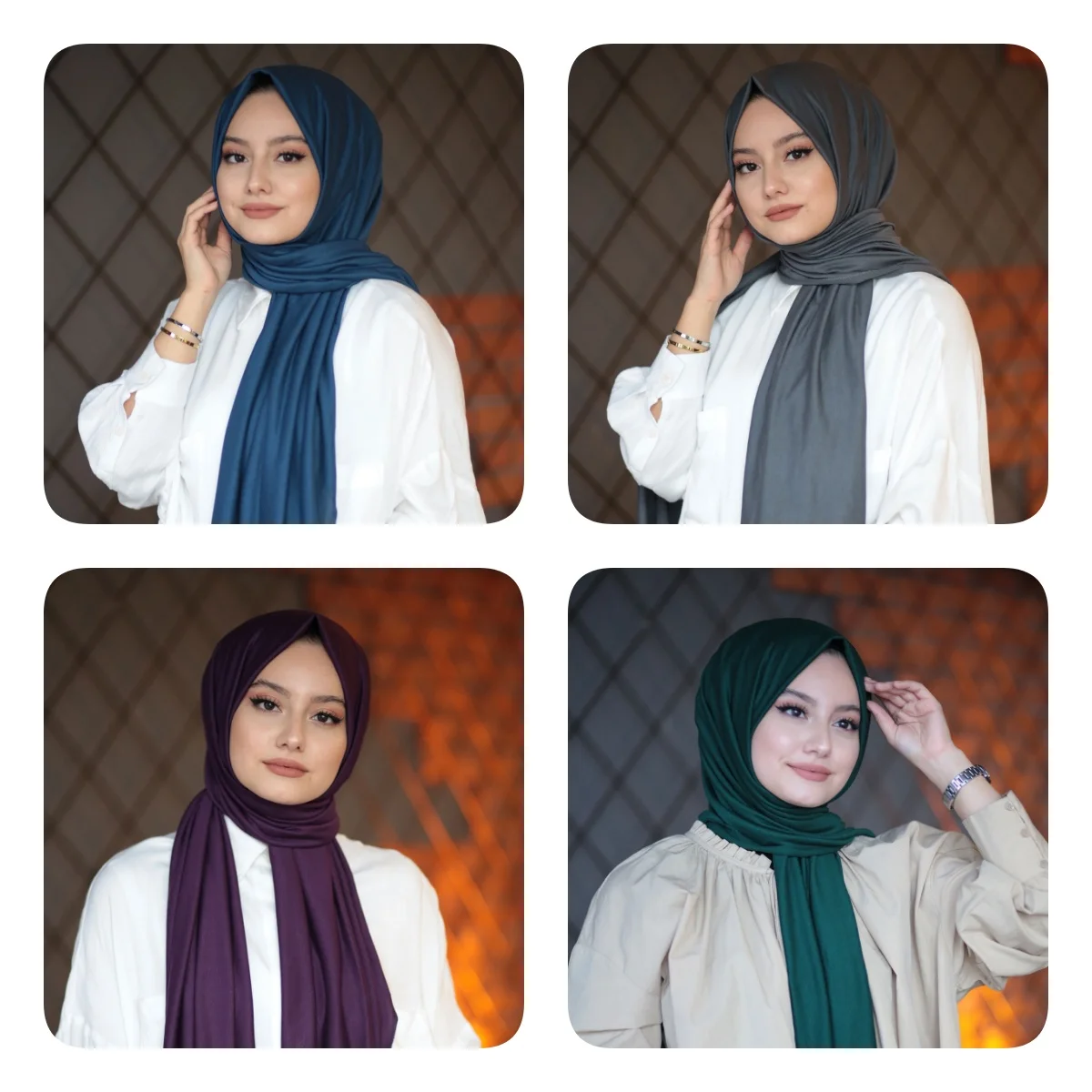 Women Hijab Clothing Muslim Scarf 15 Colours Islamic Shawl Turkey High Quality Plain Design Colorful 2021-22 Fashion