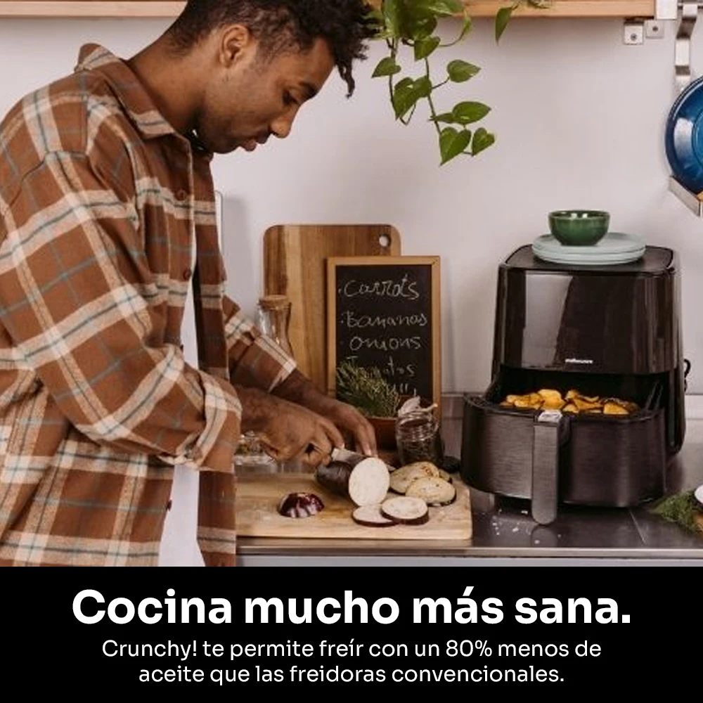 Mellerware-fritadeira de ar crocante! Com capacidade de 1.5l ou 5.5l. Temperatura ajustável 80-200 °c, programável, fritadeira elétrica livre de óleo, fritadeira de ar modelo 2022, tátil, multifunções, forno saudável profissional