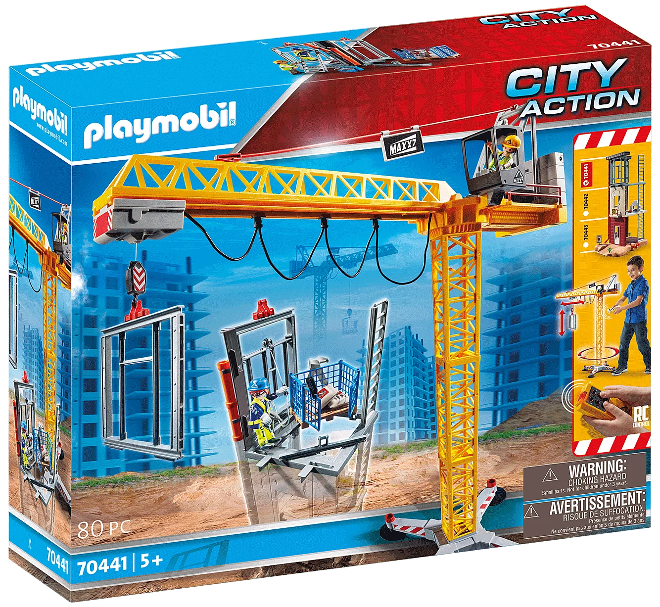 Playmobil RC Crane with Building Section, 70441, original, toys, boys, girls, gifts, collector, figures, dolls, shop, with box, new, man, woman, official license