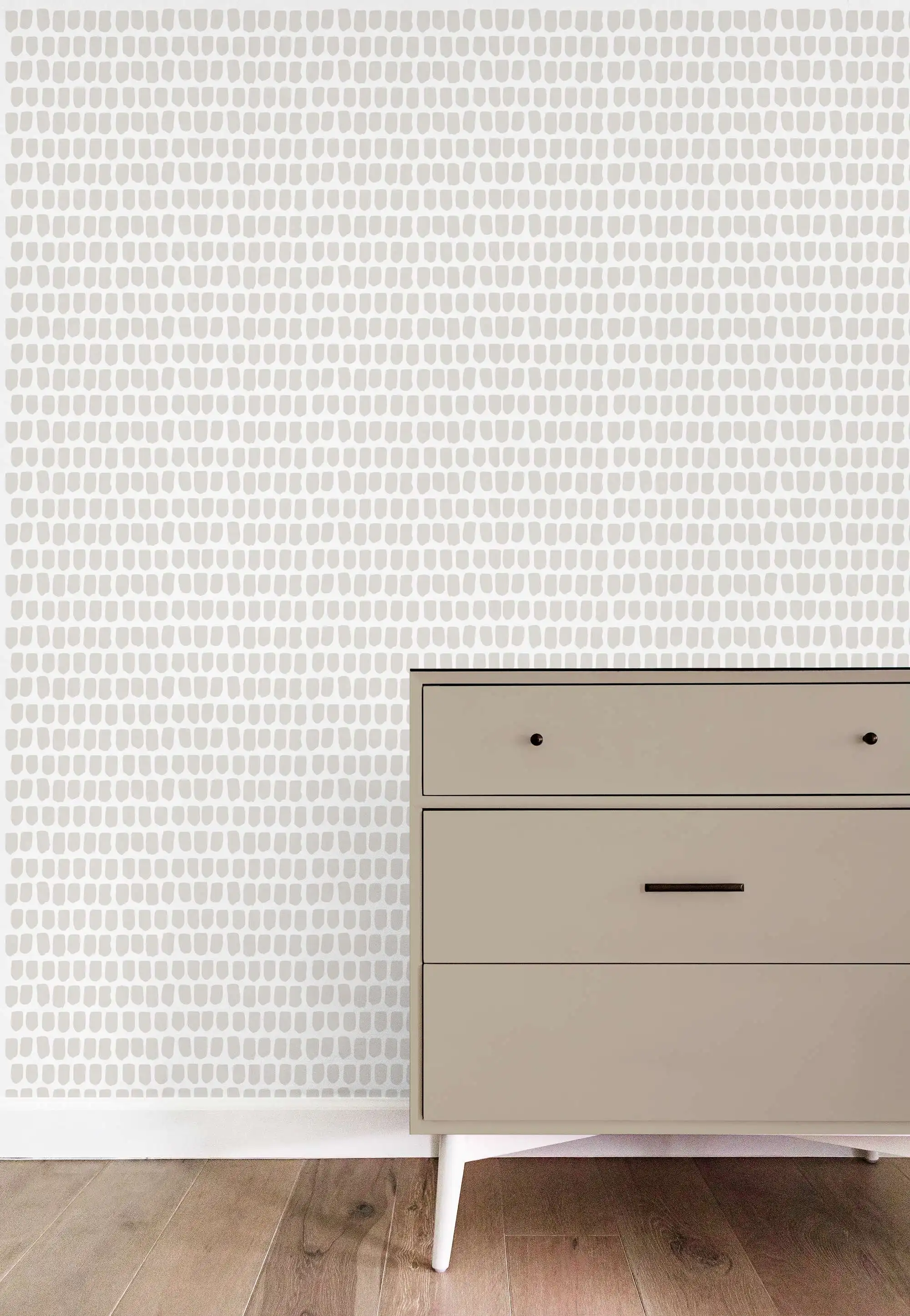 TINY BRUSH PATTERN WALLPAPER IN LINEN COLOR, Scandinavian Design, Removable Non-woven Wall Paper