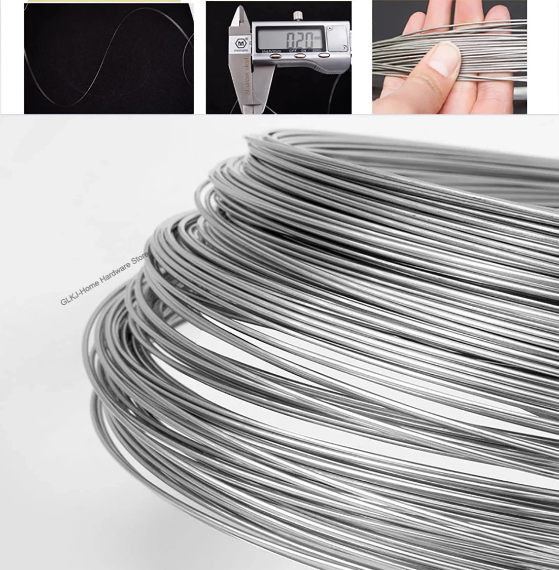 1Meter/5Meter 304 Stainless Steel Soft Wire 1/1.2/1.5/2/2.5/3mm Steel Wire Cord Line Rustproof Handmade DIY