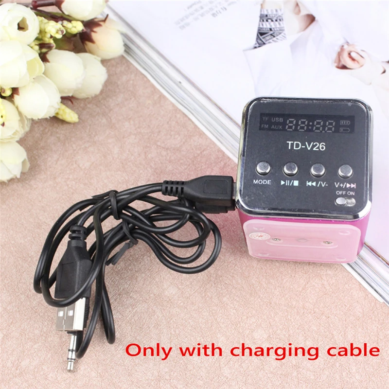 Altoparlanti LCD a 1.0 pollici Bluetooth 5.0 Rrdio dello schermo LCD portatile di Digital della Mini Radio FM di TD-V26 con la carta di TF di sostegno del ricevitore