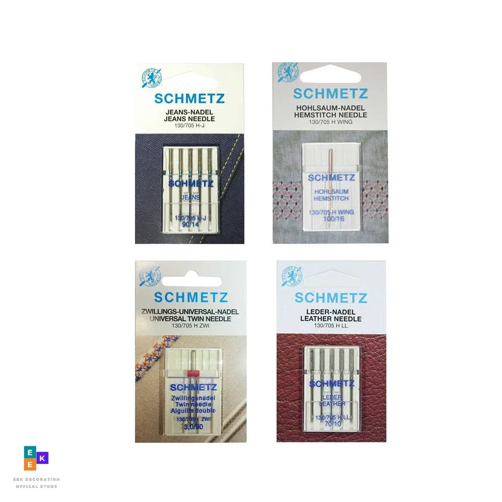 25Pcs Schmetz Household Sewing Machine Needles Universal Jersey Jeans Assorted Sizes for Singer Brother Janome and All Brands