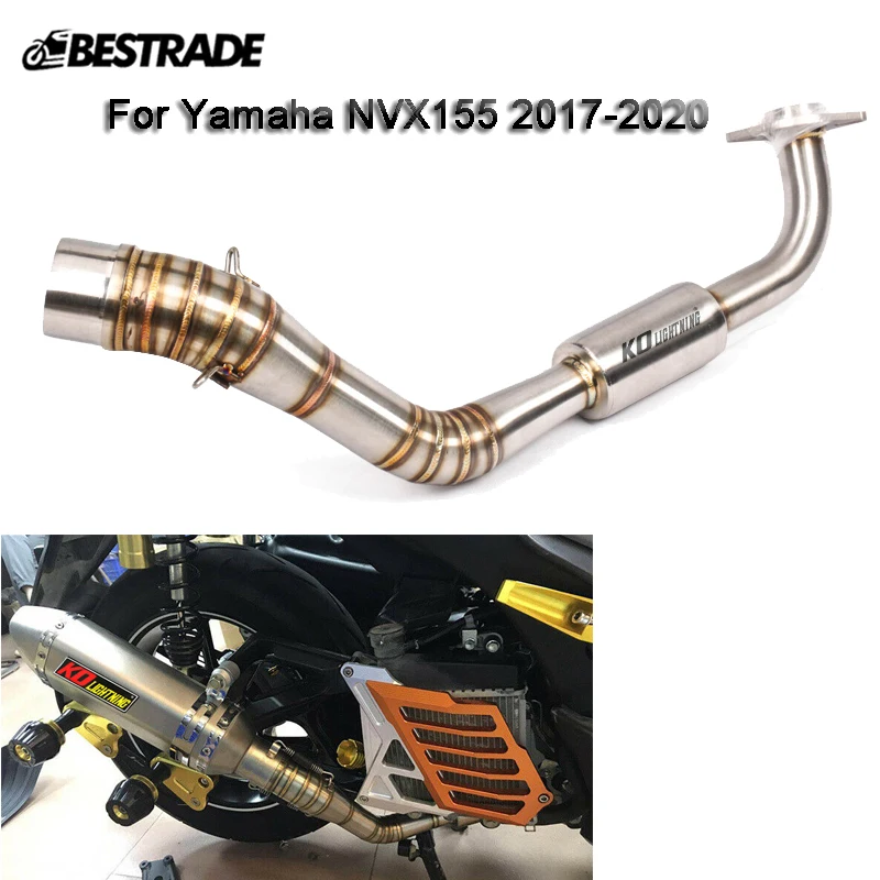 

Header Pipe For Yamaha NVX155 AEROX155 2017-2020 Motorcycle Exhaust Connection Link Tips Front Middle Tube Slip On 51mm Mufflers