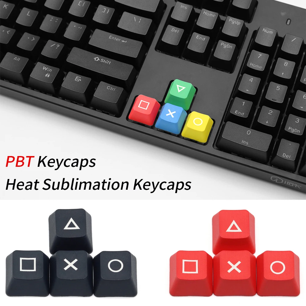 4pcs/set Mechanical keyboard PBT Keycaps Opaque Height OEM Profile PSP Direction Arrows Supplementary Keys Keycaps for Keyboard