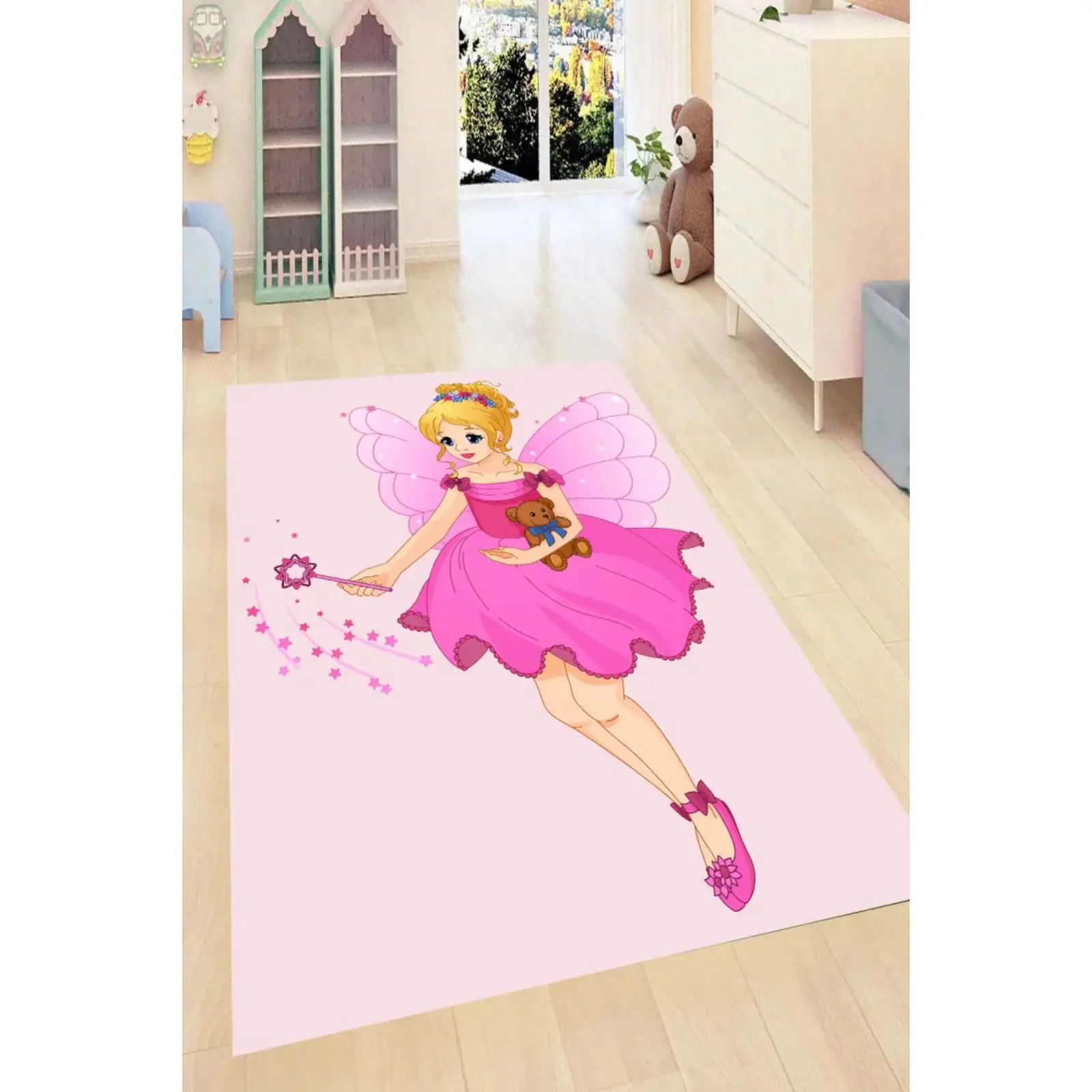 Fun Magic Fairy Girl Kid Room  Carpet Rug Tateme Tatami  Mat Decoration Bedroom Decor  Quarto Kilim Lightning Mcquenn