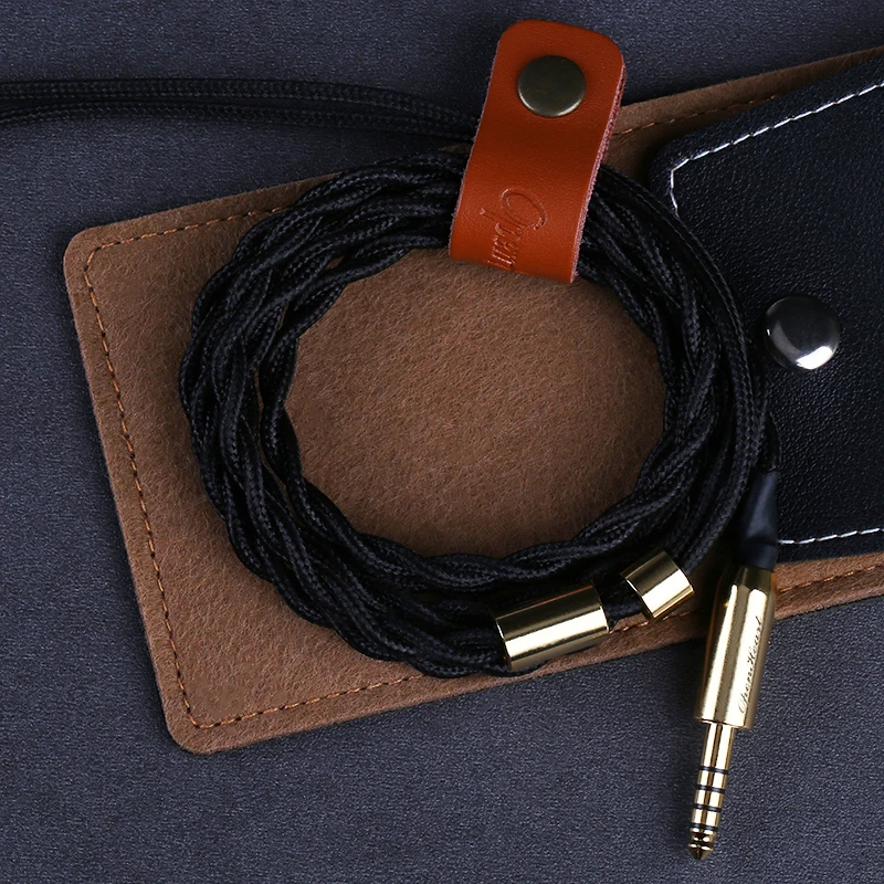 OPENHEART GoldenRing Headphone Cable 1 to 2 jack dual 3.5mm/2.5mm/4.4mm Balance Cable PP Yarn Silver Plated OCC Upgrade Wire