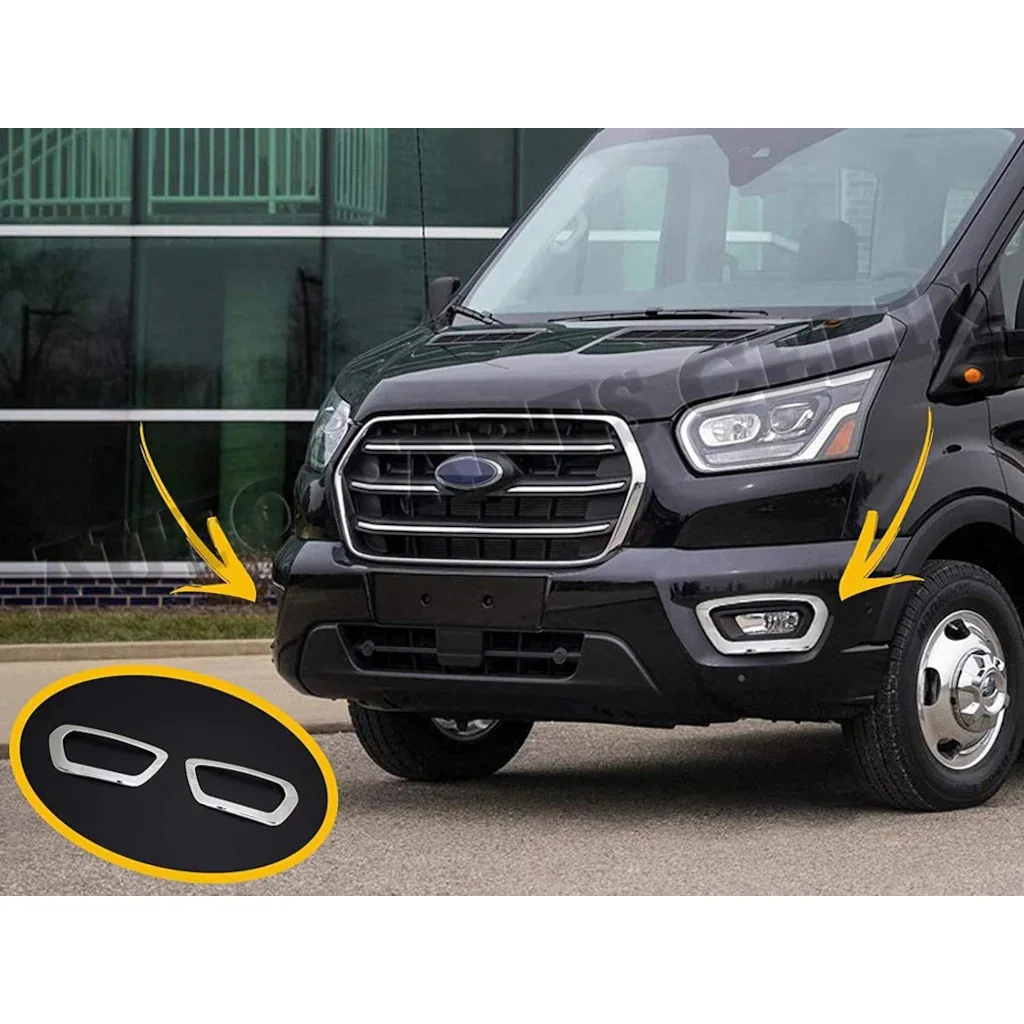 For Ford Transit Fog Frame Chrome Nikelajı 2019 Post Modified Design Accessory Outdoor Model Chrome Styling