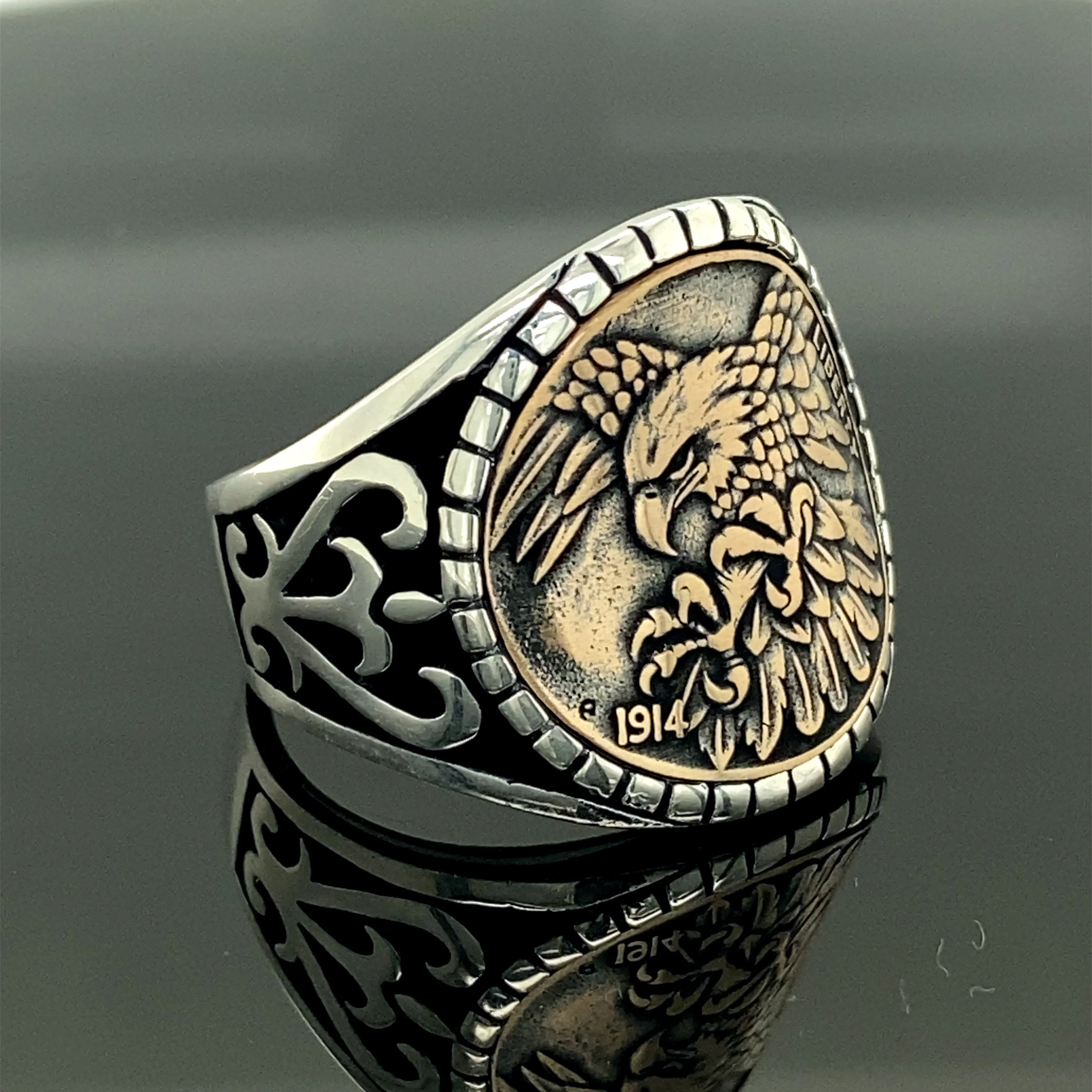 Sterling Silver Eagle Ring, Hawk Ring , Animal Figured, Turkish Handmade Ring 925k Sterling Silver Gift For Him