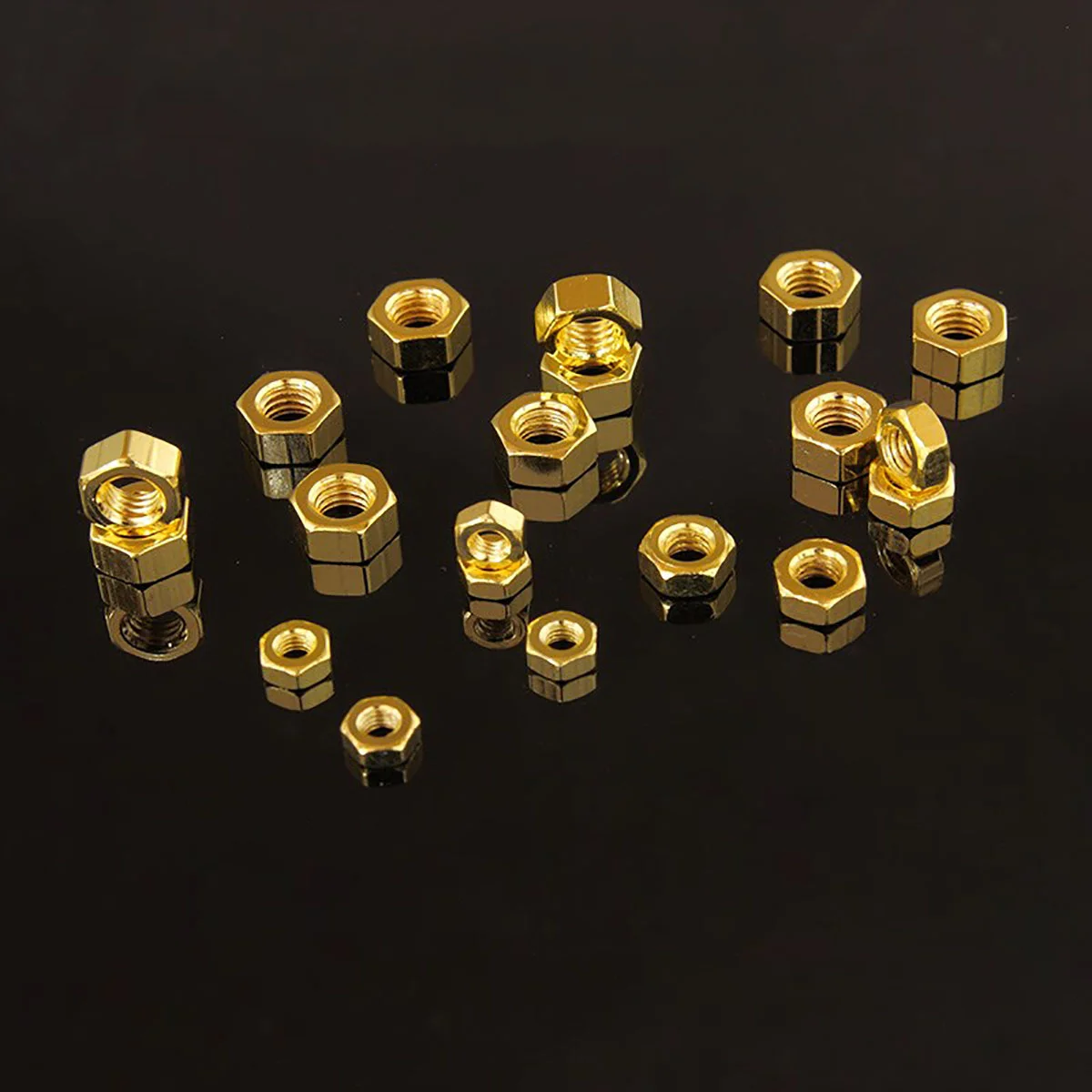 

10/20/50pcs M2 M2.5 M3 M4 M5 M6 Hex Nuts Titanium Plating Gold Carbon Steel Hexagon Nuts Fasteners Hardware Tools