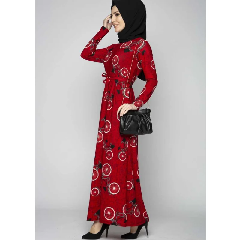 Dresses Muslim Turkish Clothes For Women Patterned European Clothing Arabic Abayat Long Dress Garment Hijab Moroccan Autumn Eid