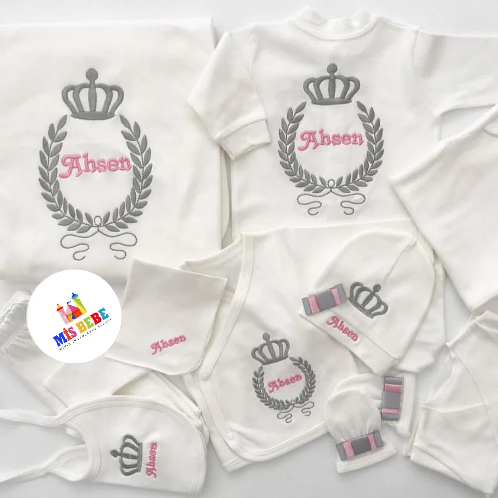 Baby girl boy babies newborn clothing 10-pcs hospital outlet custom fabric antibacterial babies healthy safe clothing sets