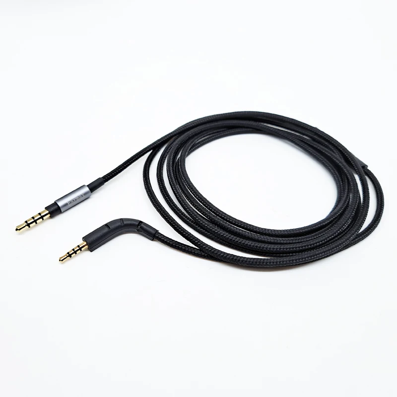 6.5ft 200cm Nylon Audio Cable with Mic For B&W Bowers & Wilkins P7/P7 Wireless Headphones