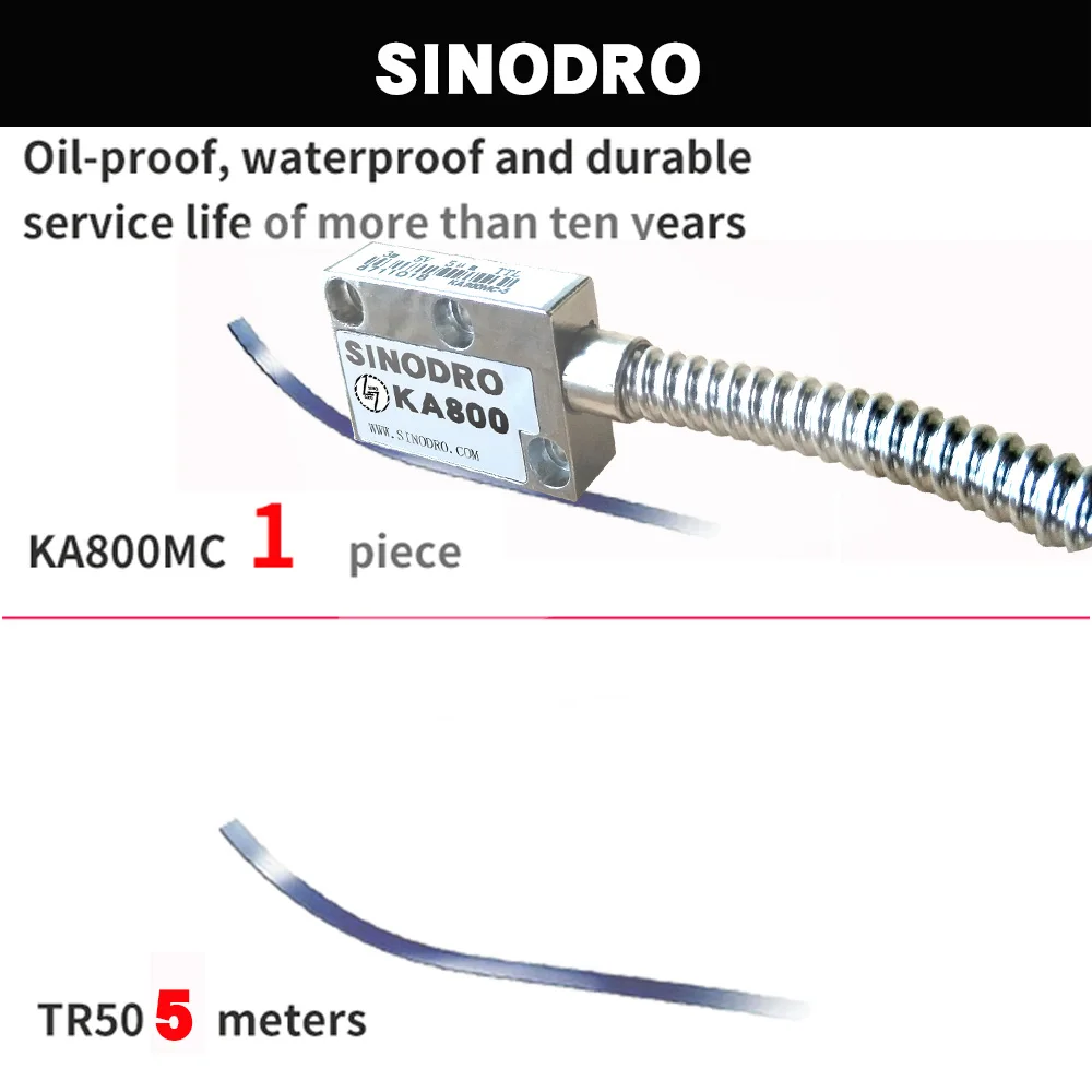 KA800MC Serie Magnetische Gitter Skala Magnetische Sensor Lineare Verschiebung Sensor Auflösung 0,005mm Präzision 0,02mm/ Meter