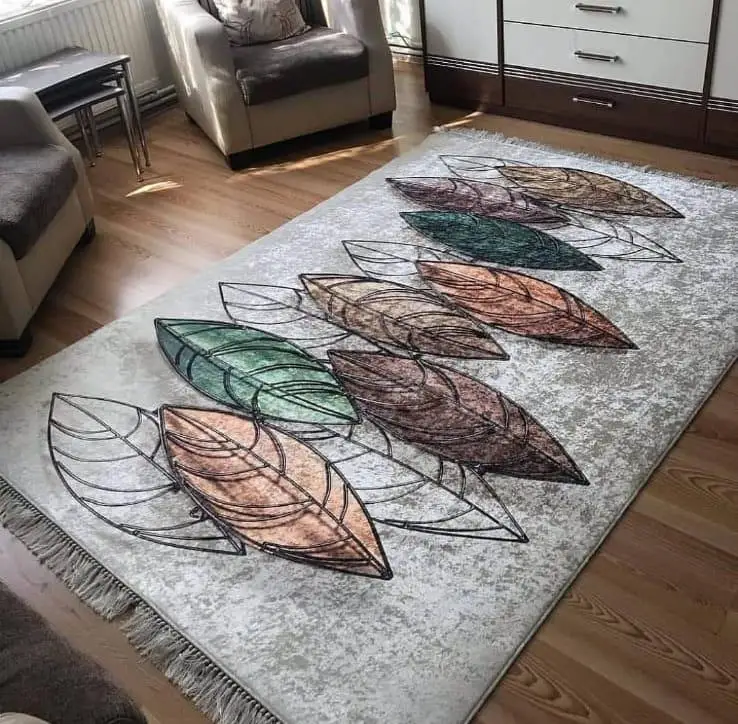 Decorative Oriental Ornament Floor Non Slip Table Blanket Soft Door Mat Nursery Carpet for Living Room Home Indoor Runner