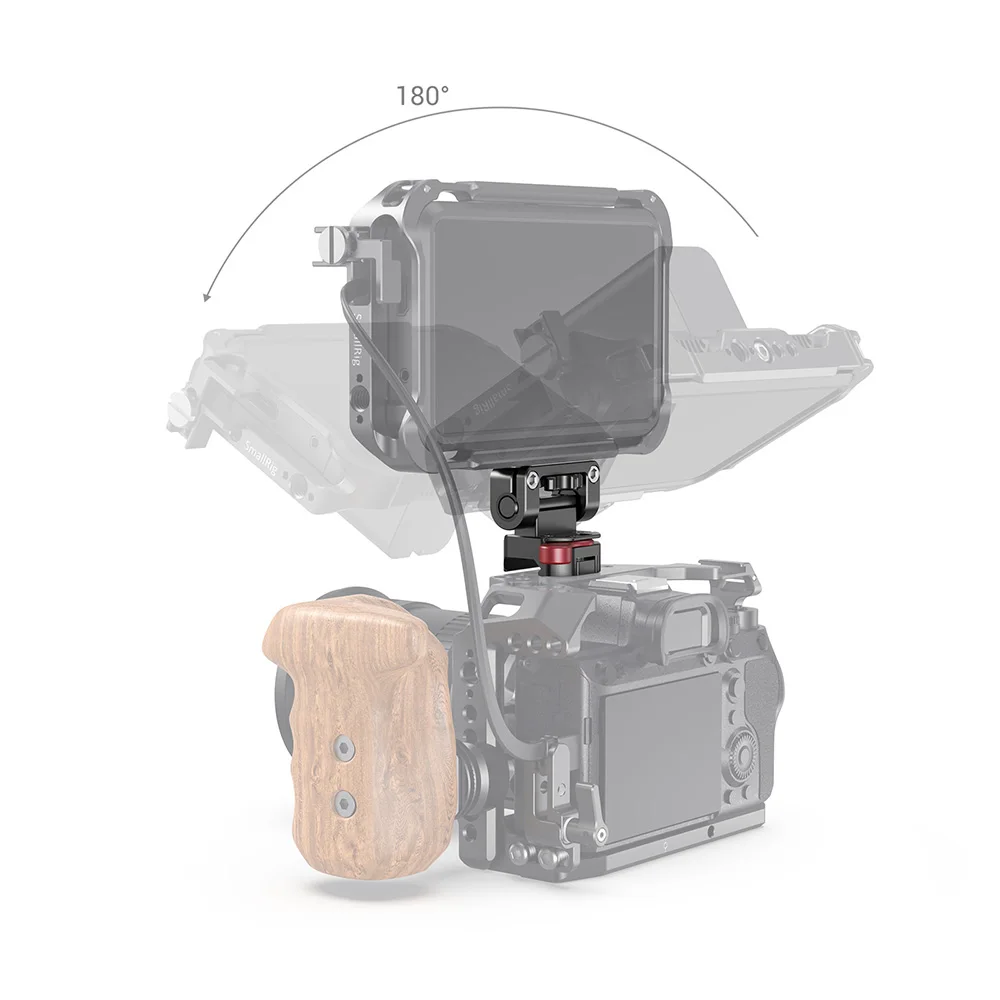 SmallRig Dual Camera EVF Mount with a Nato Clamp Quick Release Adjustable Monitor Holder For follow focus