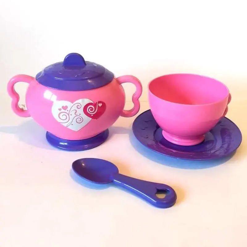 Kitchen Toy Creative Chazinho Makes 1 Sugar Tree, 1 Cup, 1 Saucer and 1 Spoon Purple and Pink