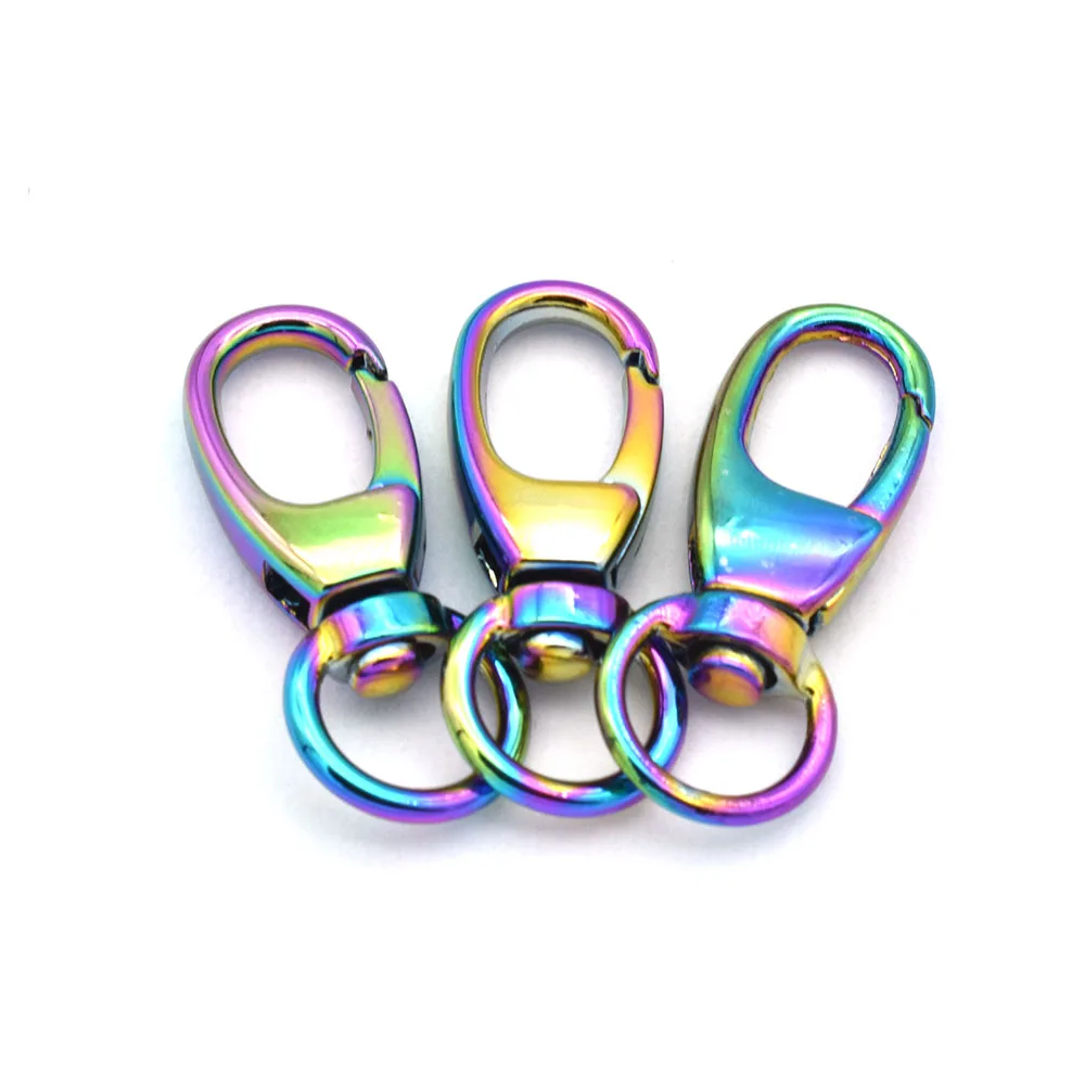 

Rianbow Swivel Clasp O Ring Lobster Clasp Claw Swivel Snap Hooks Push Gate Trigger Clasps Snap Hooks Snap Clip For key