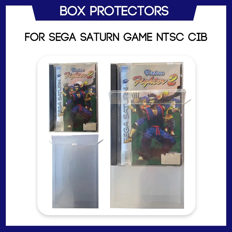 Box Protector For Sega Saturn Game US NTSC CIB Custom Made Spare Clear Plastic Case