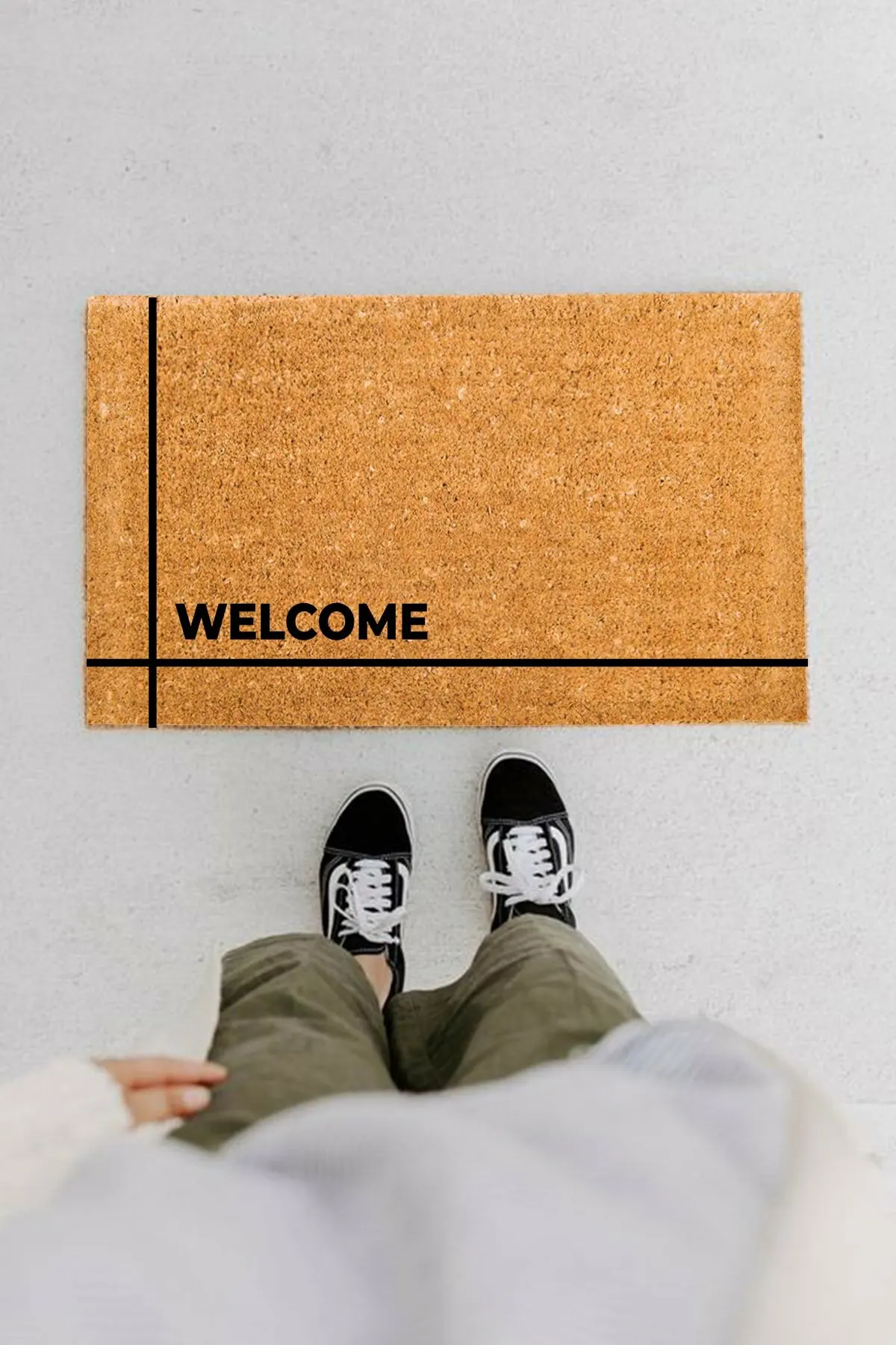 Welcome Doormat Outdoor Dust Removal Wear-resistant Anti-skid Entrance Door Mat Scraping Mud and Sand Removing Foot Pad