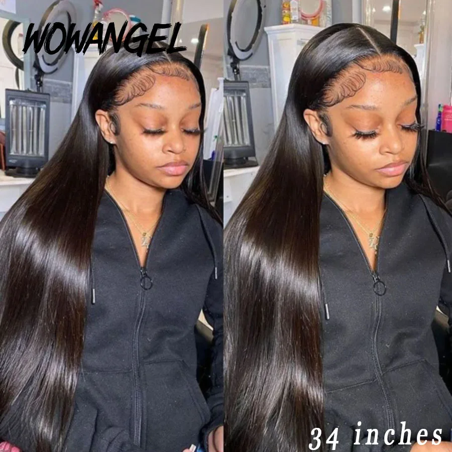 13x6 HD Full Lace Frontal Perücken 250% Unsichtbare HD Lace Front Echthaarperücken Gerade Hautschmelzende Vorgezupfte Brasilianische Haarperücke – Detail 16