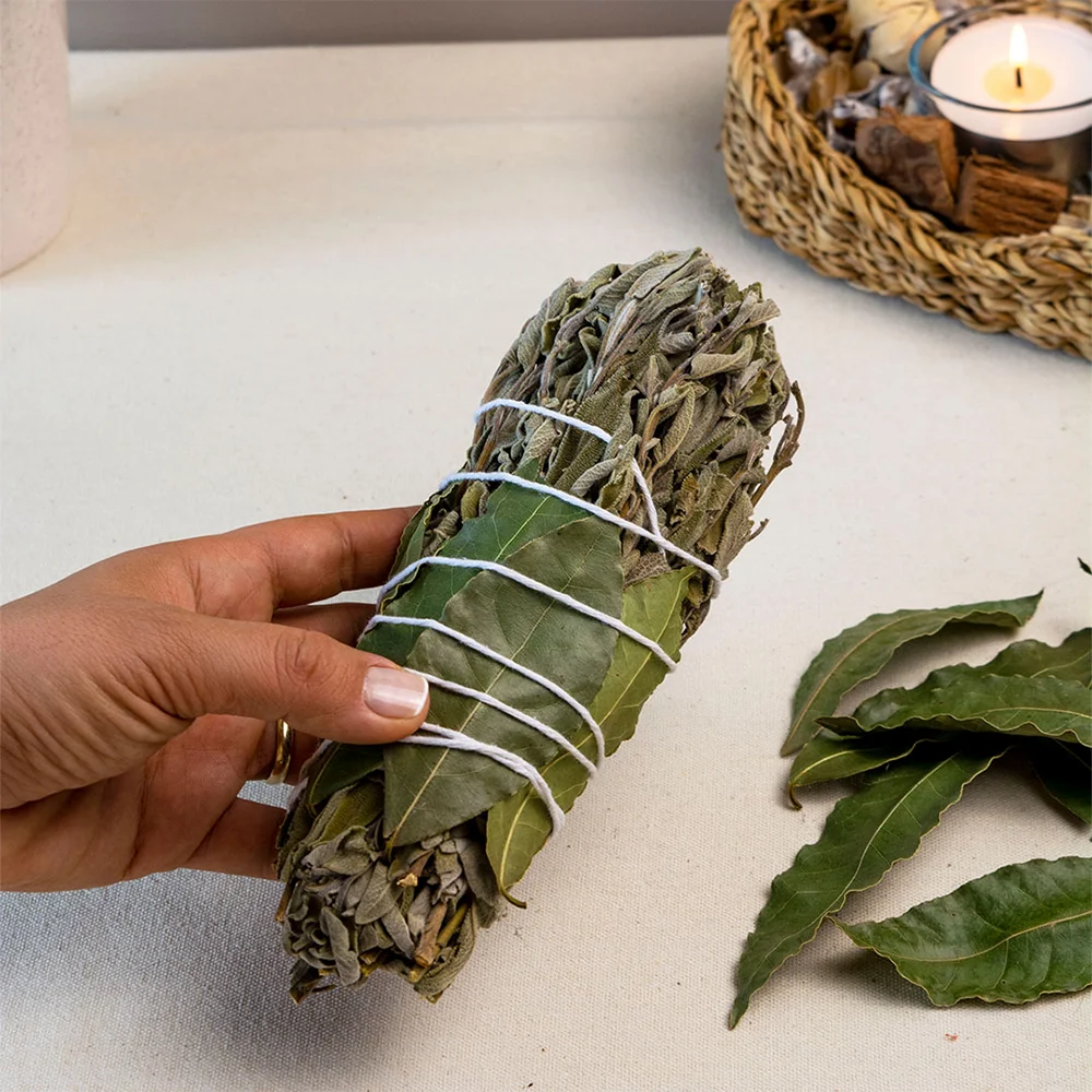 Anatolian Sage Bay Leaf Aromatherapy Incense Bundle Natural Hand Gathered Positive Energy