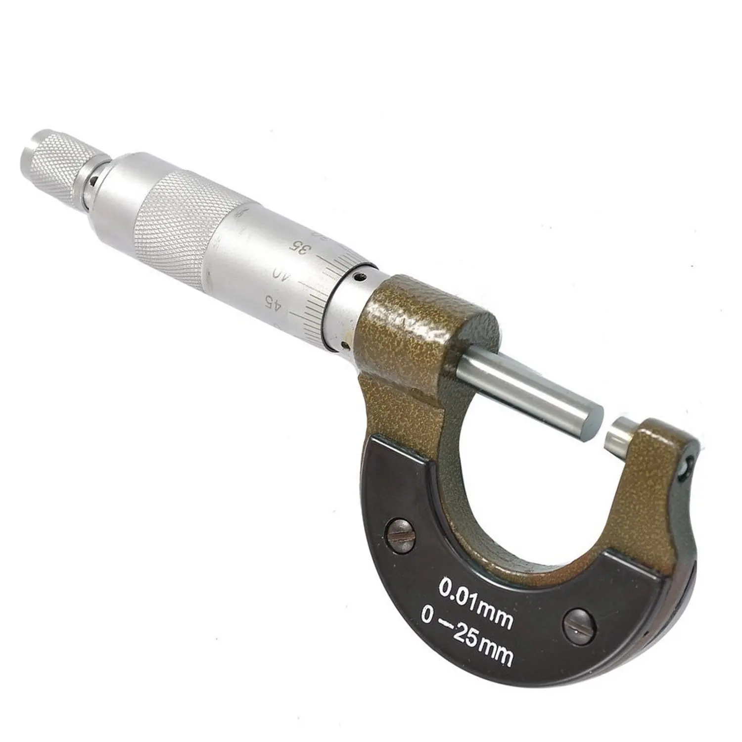25 mm analoge micrometer, precisie 0,01 mm