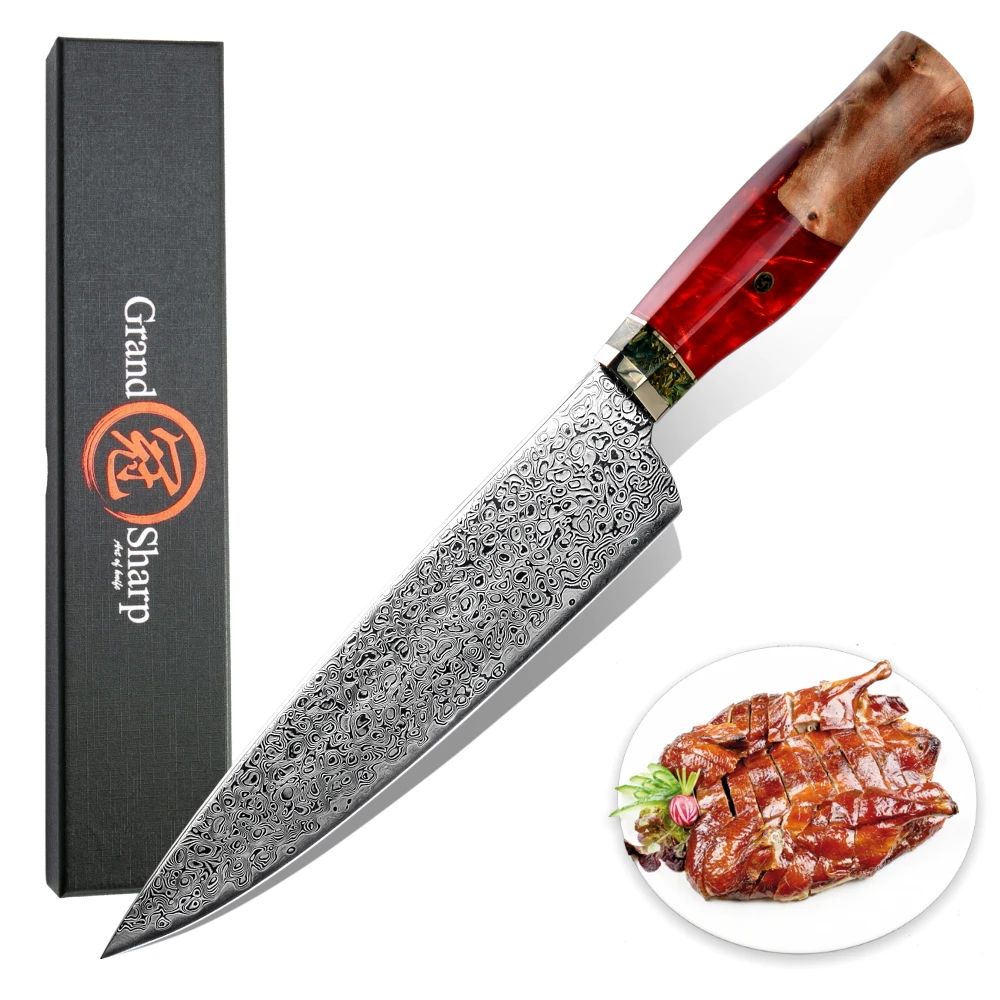 

Japanese Chef Knife Premium Kitchen Cooking Tools 67 Layers VG10 Damascus Stainless Steel Blue Red White Wooden Handle Cookware