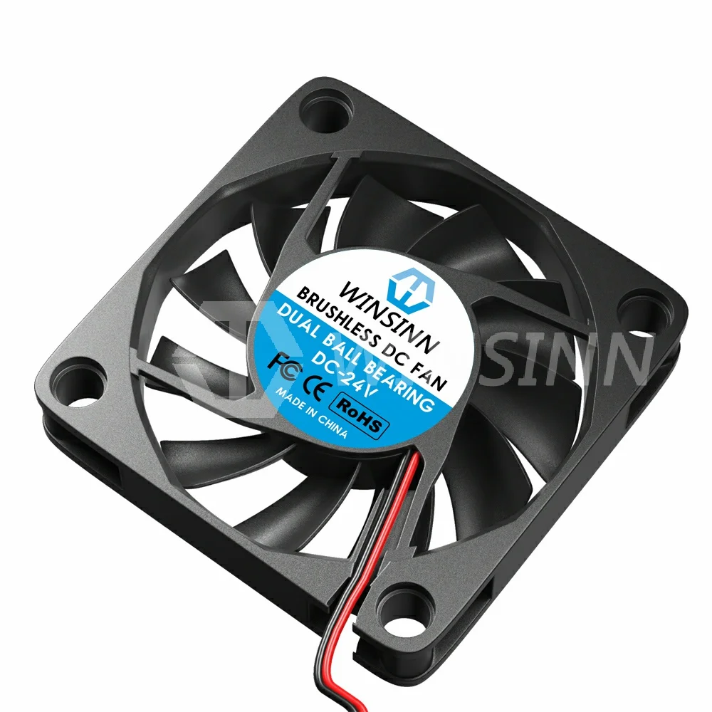 WINSINN 6010 60mm Fan DC 5V 12V 24V Sleeve / Dual Ball Bearing Brushless Cooling 60x10mm 2PIN [4-Pack]