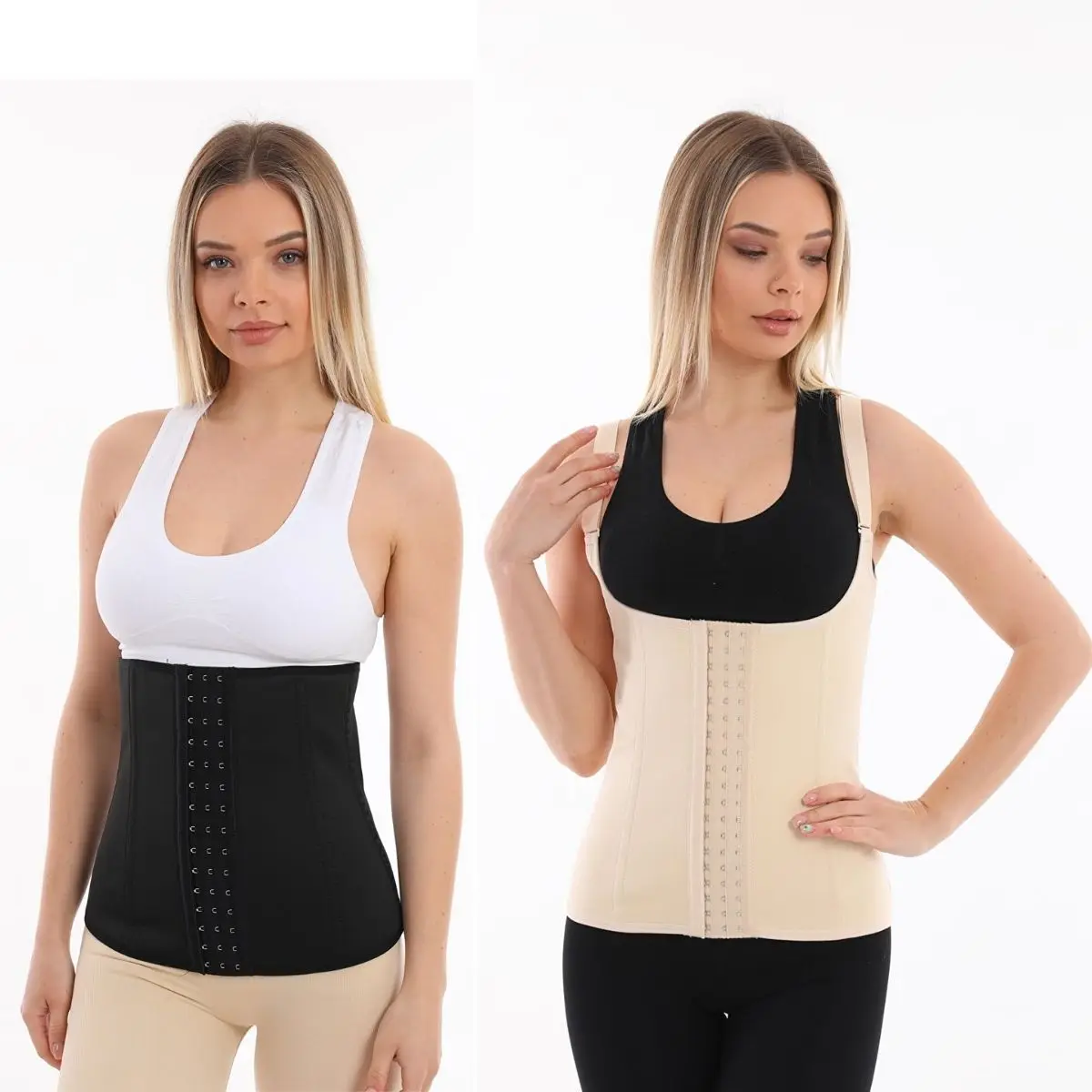 Anti-Sagging Firming Latex Corset Postpartum Waist and Belly Steel Underwire Slimming Firming Corset Women Muslim Hijab