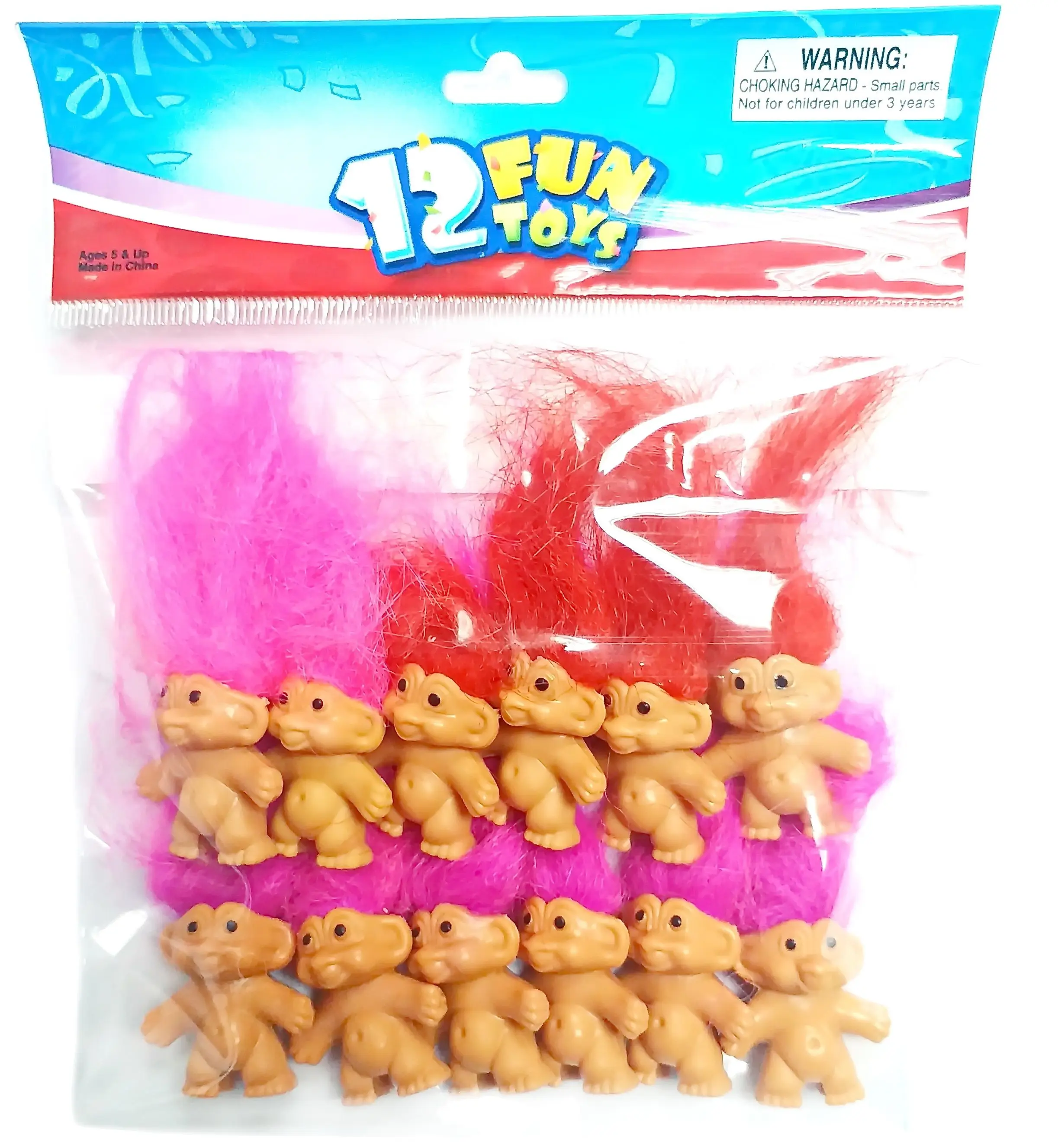 12X Toys Lucky Troll 4cm Pencil Top Birthday Party Favor Toy Game Gift Novelty carnival gadget wedding gift for guest souvenirs