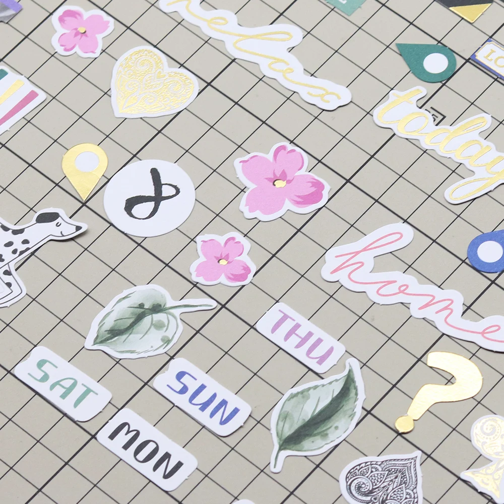 Creative Path 158 Stück Peppy Life Diecuts Ephemera Scrapbooking-Papier-Ausschnittformen für Kartenherstellung, Planer, Journaling, Basteln – Detail 9