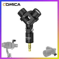 Stereo Microphone COMICA CVM-VS10 XY Cardioid Mini Mic for Gopro Camera,Android Smartphone Video Recording((3.5mm TRS)