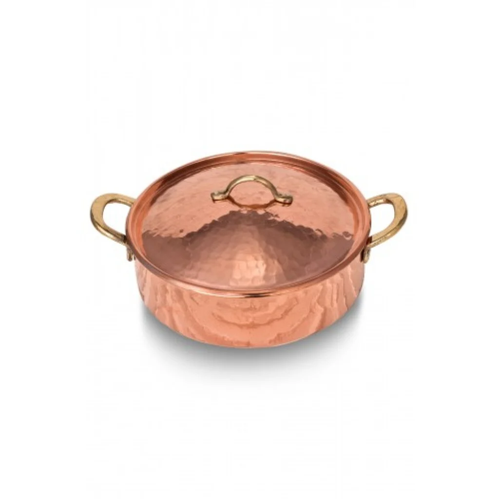 Small Italian Design Copper Cooking Pot Lid Handmade 100% Pure Copper High Quality Copper Cookware Foodsafe Pure Copper Baking