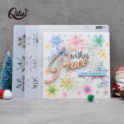 Snowflake Stencil 4PCS Christmas Background Layering For Scrapbooking Decorative Embossing DIY Paper Card Crafts Winter ST020