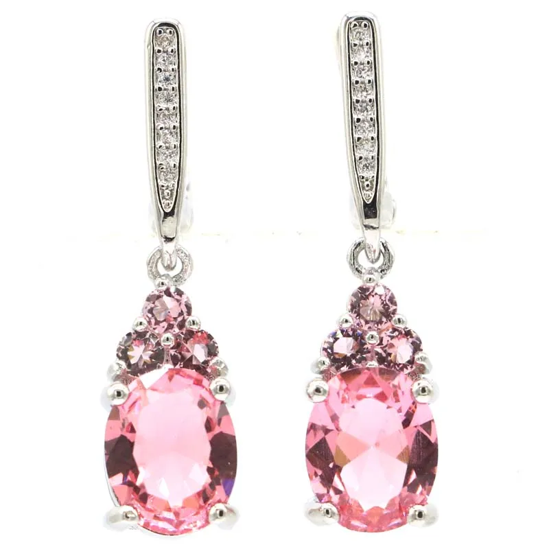 Buy 4 Get 1 Free Lovely 5.7g Violet Tanzanite Aquamarine Pink Morganite London Blue Topaz CZ Silver Earrings