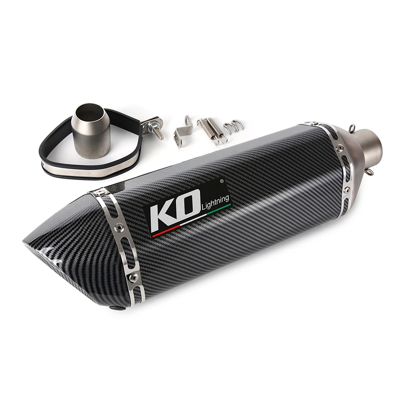 310 370 470 570mm Universal Motorcycle Exhaust Muffler Pipe Silencer With Removable DB Killer For Scooter Street Bike Slip On