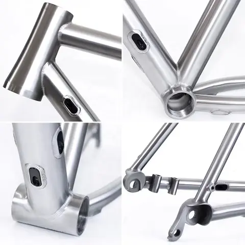 Titanium Alloy Road Gravel Bike Frame, 700C Road bike142*12 Thru Axle,  Disc Brake, Flat Amount, Custom Color and Logo