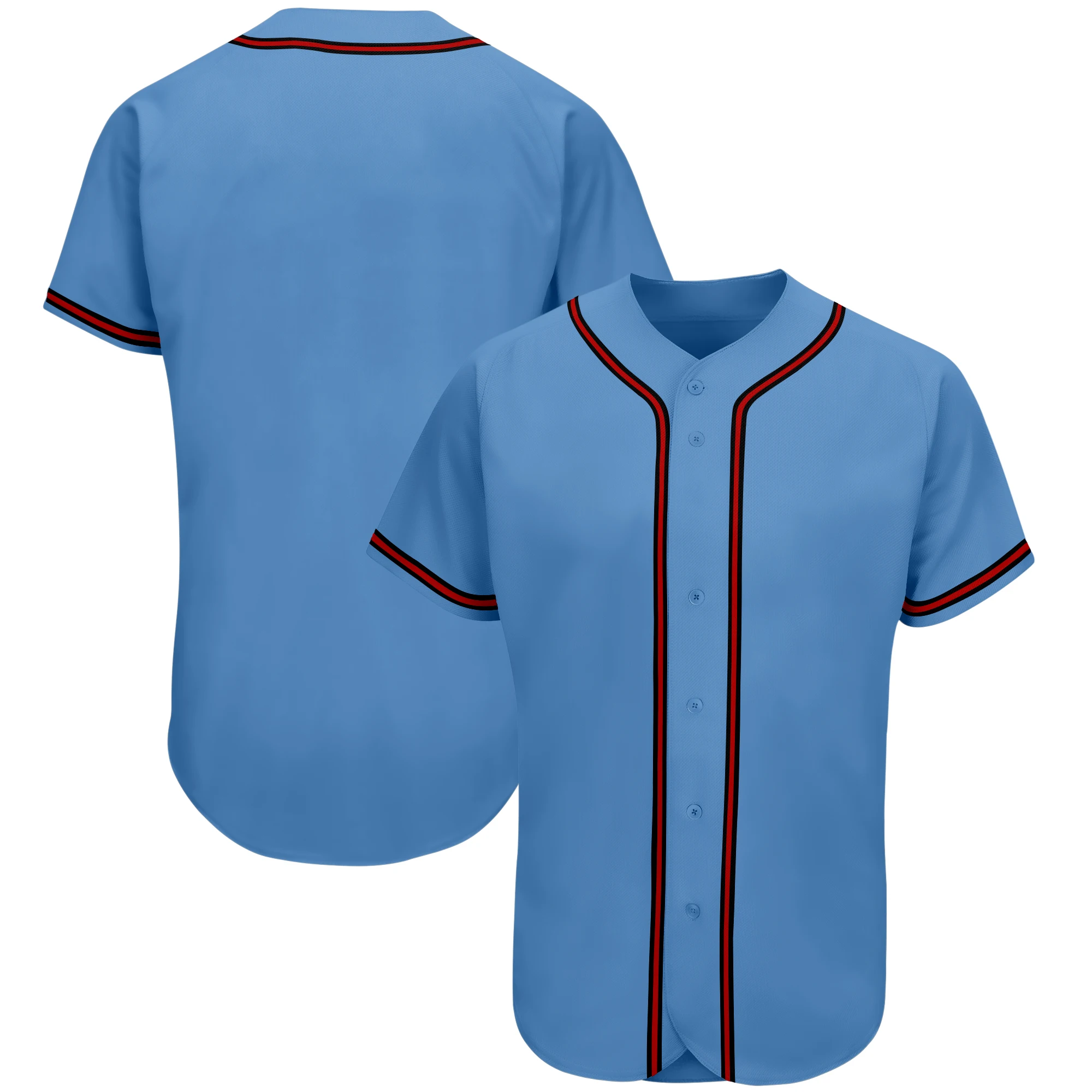 Baseball Jersey Blank V-neck Full Button Shirts Men/Boy Breathable Softball Uniform Any Color Birthday Gift Hip Hop Street Style