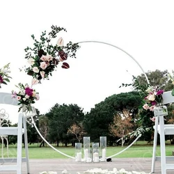 Round Wedding Arch Balloon Stand Holder Bow Of Birthday Party Decor Baby Shower Balloon Arch Circle Stand Background Decoration