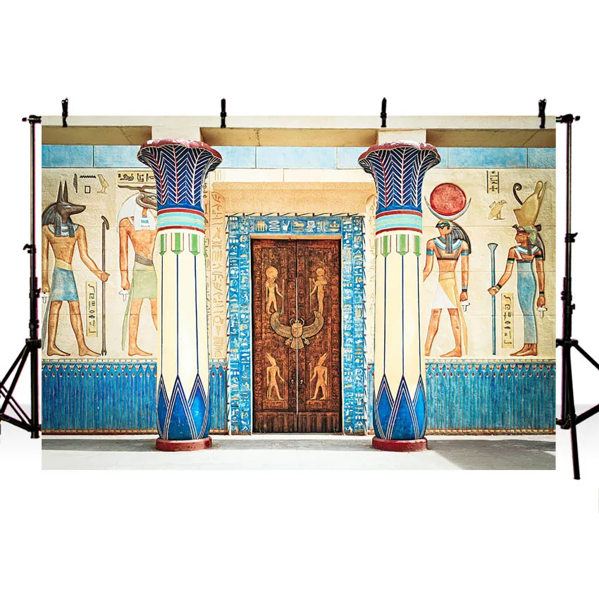 Ancient Egyptian Mural Backdrop Old Fresco Egypt History Religion Culture Civilization Photography Background for Photo Studio