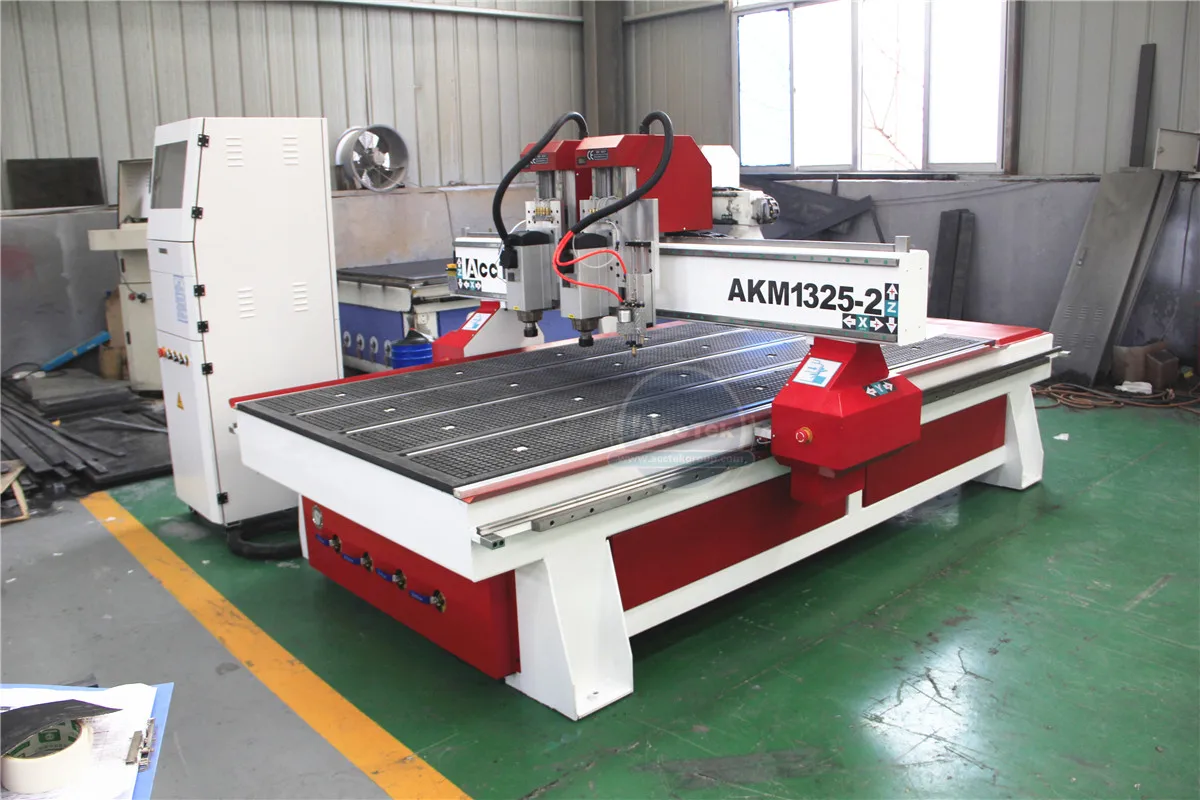 Mesin Router CNC 2 Kepala untuk Memotong dan Mengukir Kayu dan Mesin MDF 4X8 CNC