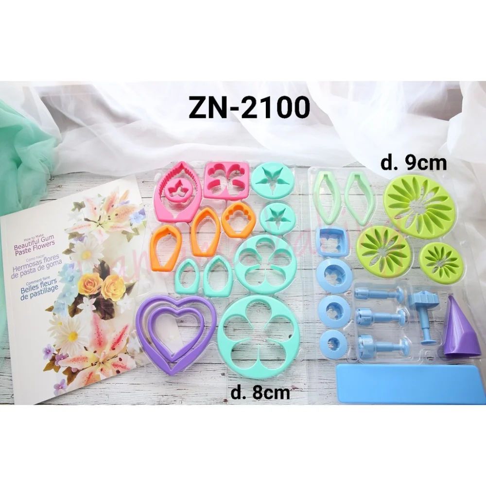 Flower Cutter Cake Fondant Gum Paste Tool Set Mold-26 pcs Set